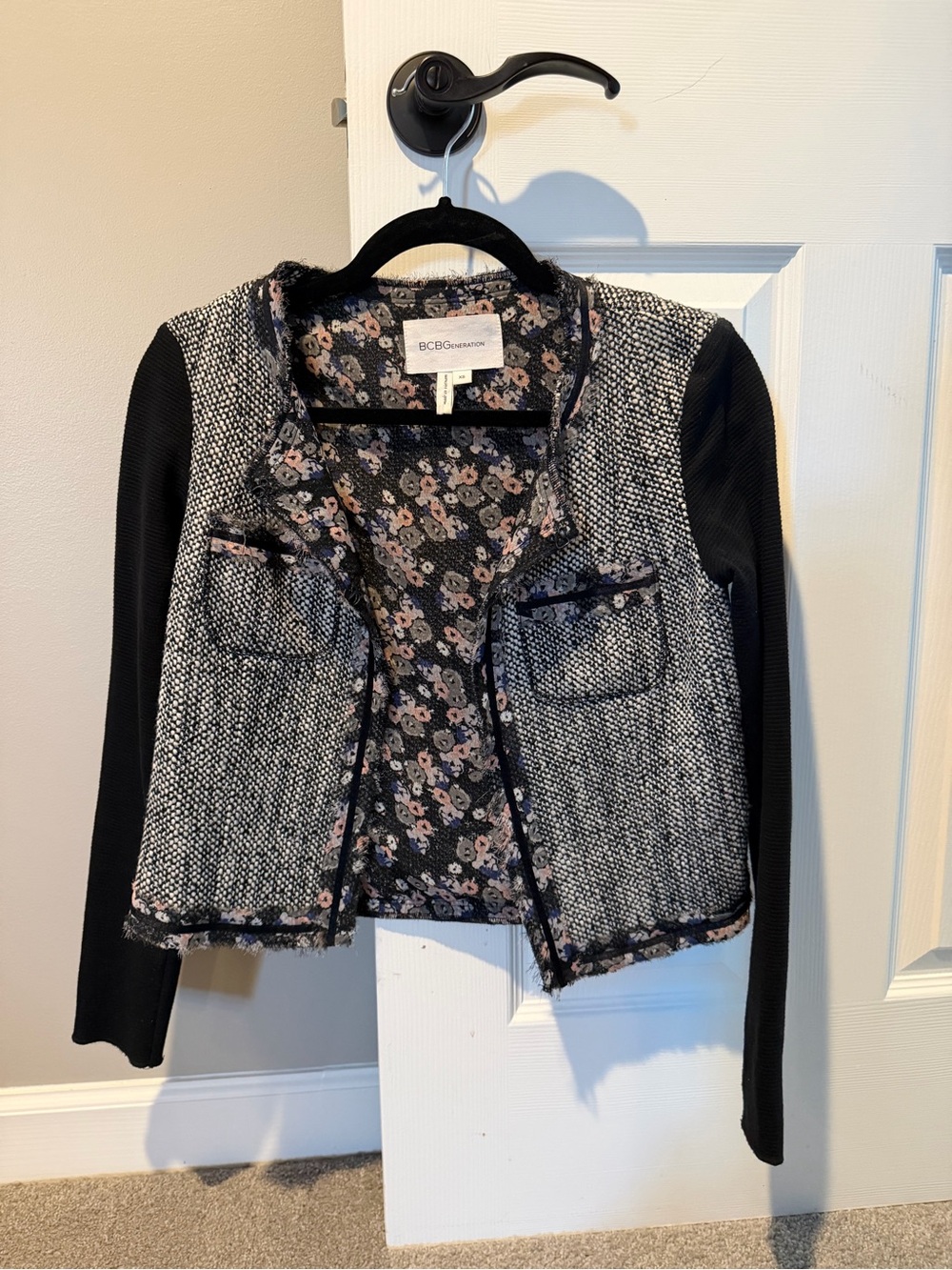 BCBGeneration floral tweed jacket